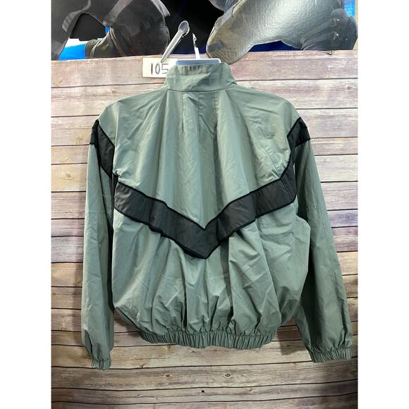 Army Jacket Men's Medium Gray Long Reflective Windbreaker 29x24 Military - Picture 2 of 12